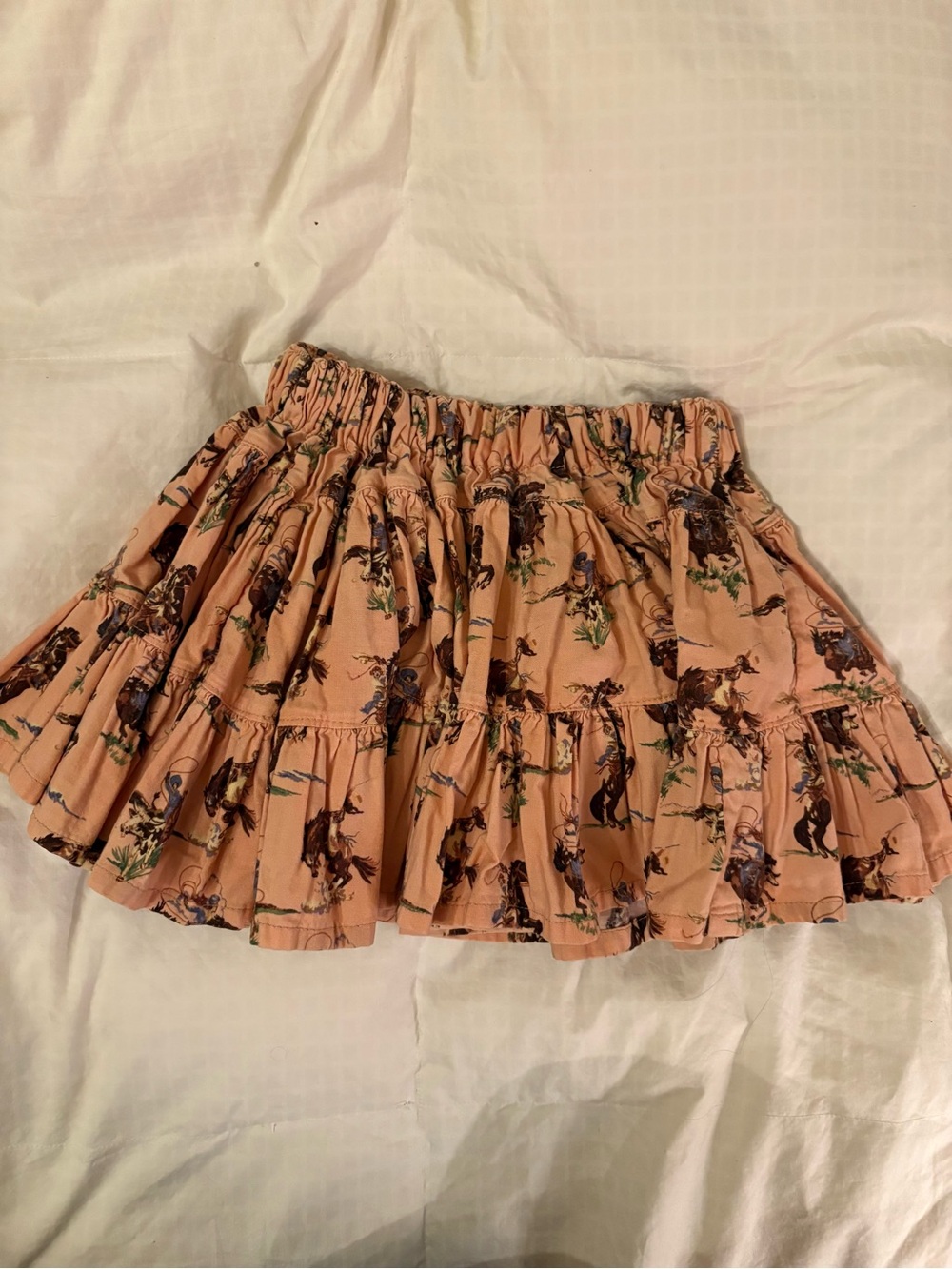 Handmade, pink cowgirl pleated skirt size 2/3/4/5